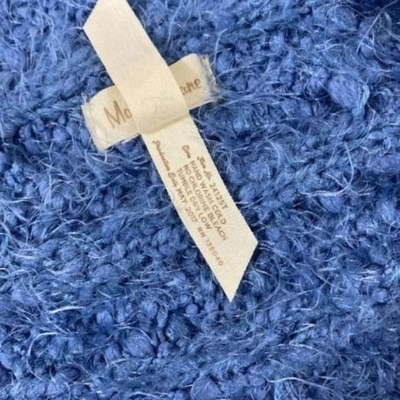 Matilda Jane Blue Knit Mirror Image Cardigan Vest Girls 10 Pink Fringe Fuzzy - Picture 8 of 8